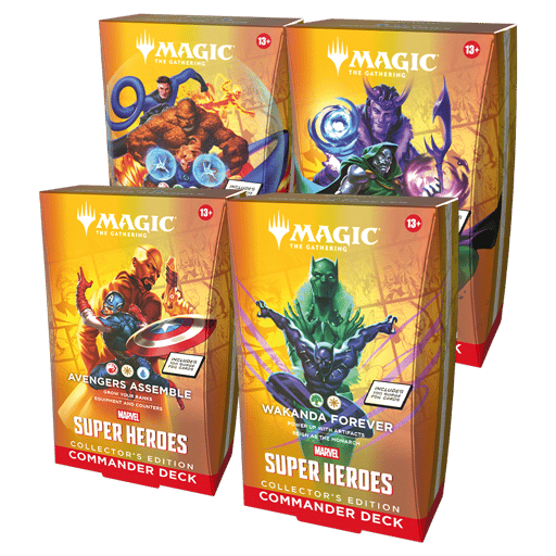 Marvel Super Heroes Commander Deck Collector's Edition Set of 4